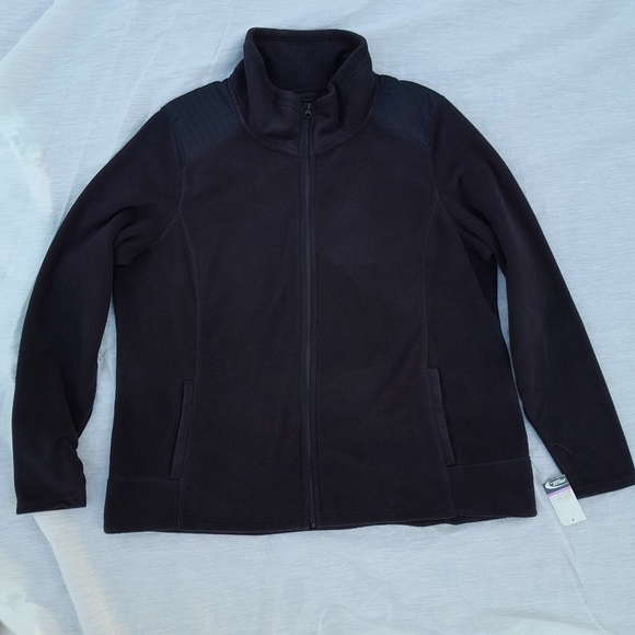 - Mta Sports Plush Micro Fleece Zip Up Mock Neck Jacket with Thumb holes 2X - Picture 7 of 15